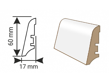 MDF lišta KP 60 00088