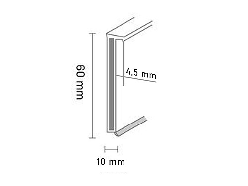 PVC lišta s jádrem DOLLKEN D 60 life top 1013