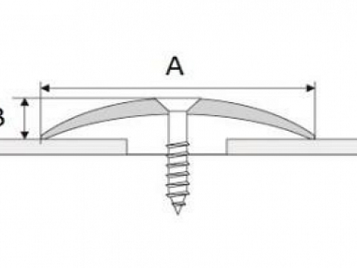 Přechodový profil 80 mm, oblý (šroubovací) | nivelace 0 - 5 mm