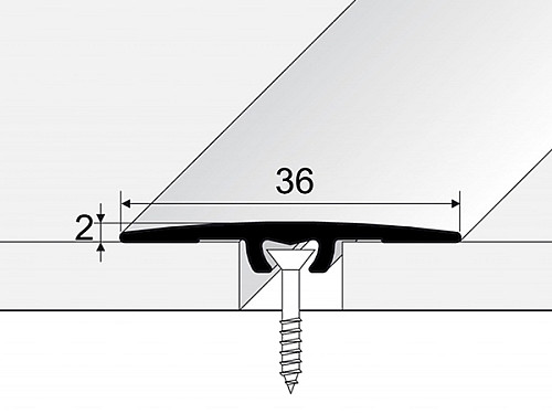 Přechodový profil 36 mm, plochý (narážecí)
