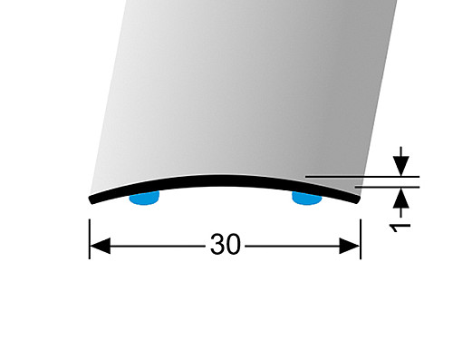 Přechodový profil 30 mm, oblý (samolepící) | Küberit 451 SK