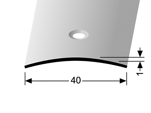 Přechodový profil 40 mm, oblý (šroubovací) | Küberit 454 U