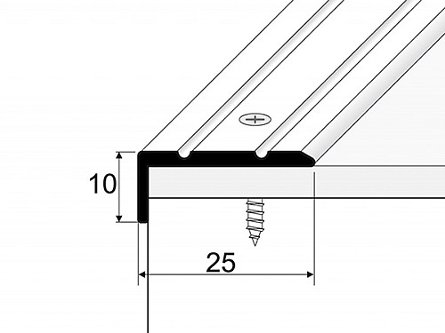 Schodový profil 25 x 10 mm (šroubovací)