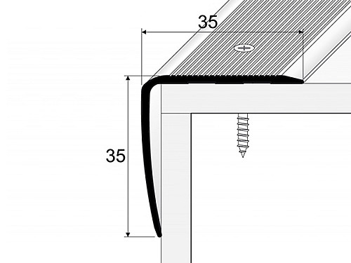 Schodový profil 35 x 35 mm (šroubovací)