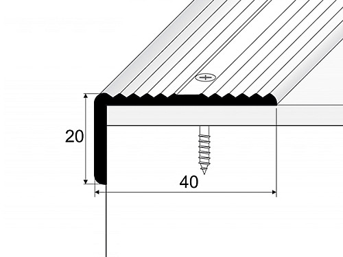 Schodový profil 40 x 20 mm (šroubovací)