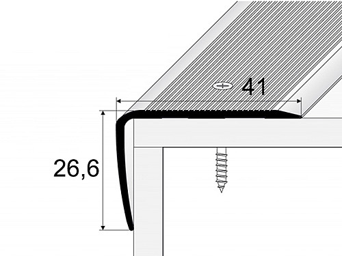 Schodový profil 41 x 27 mm (šroubovací)