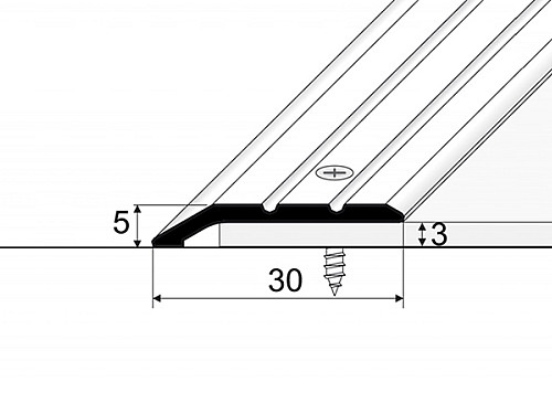 Přechodový ukončovací profil pro krytiny do 3 mm (šroubovací)