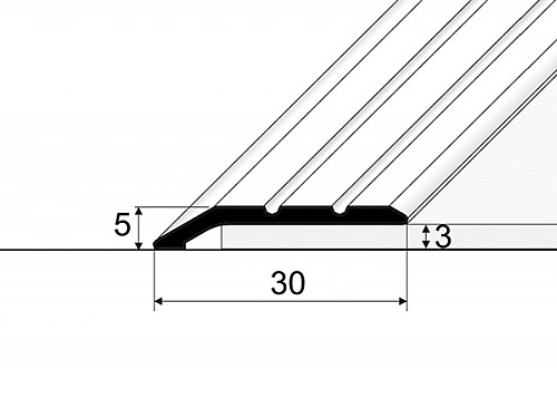 Přechodový ukončovací profil pro krytiny do 3 mm (samolepící)