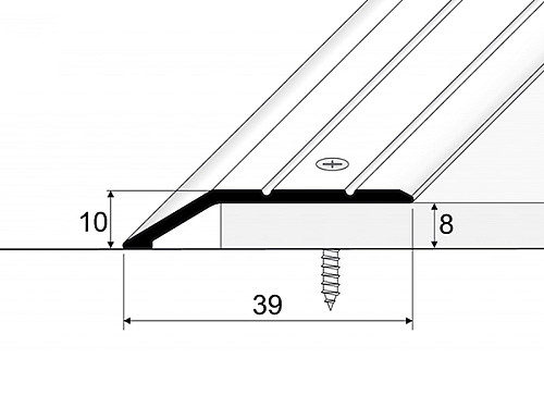 Přechodový ukončovací profil pro krytiny do 8 mm (šroubovací)