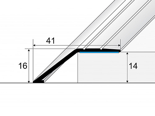Přechodový ukončovací profil pro krytiny do 14 mm (samolepící)