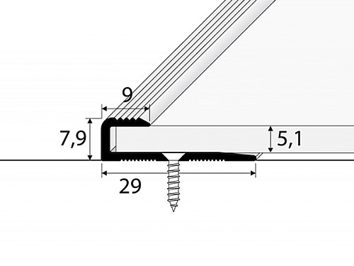 Ukončovací profil pro krytiny do 5 mm (šroubovací)