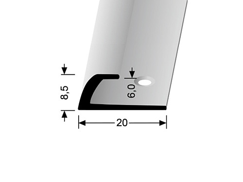 Ukončovací profil pro krytiny do 6 mm (šroubovací) | Küberit 362