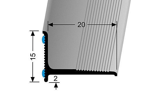 Ukončovací stěnový profil 20 x 15 mm (samolepící) | Küberit 369 SK