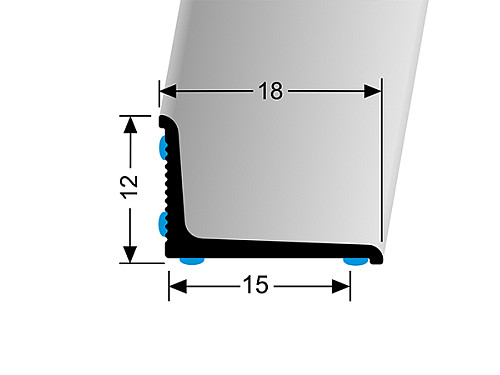Ukončovací stěnový profil 18 x 12 mm (samolepící) | Küberit 369 N/SK