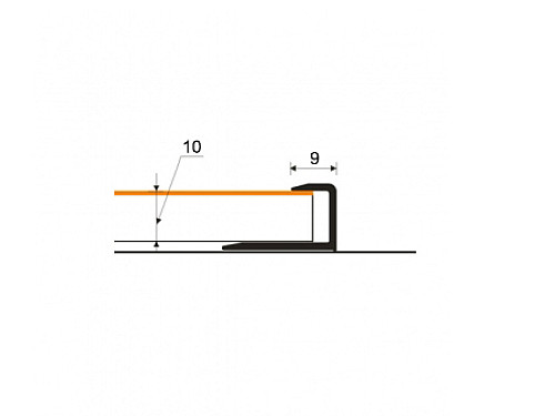 Ukončovací profil 9 mm pro krytiny od 9 do 10 mm (pro ruční tvarování)