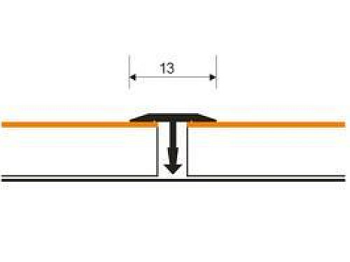 Spárovací T profil 13 mm (pro ruční tvarování)