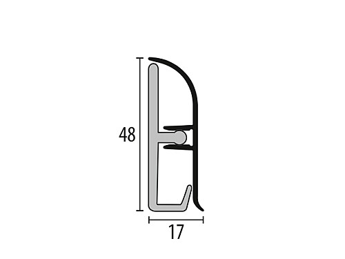 Soklový profil 48 mm (narážecí) | Küberit 930