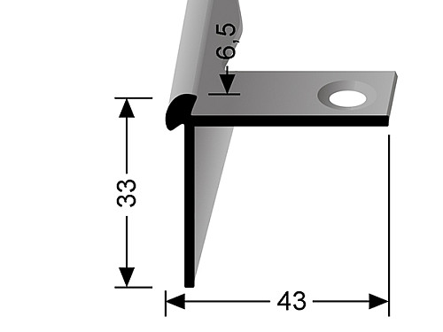 Schodový profil pro krytiny do 6,5 mm (pro snadné ohýbání)