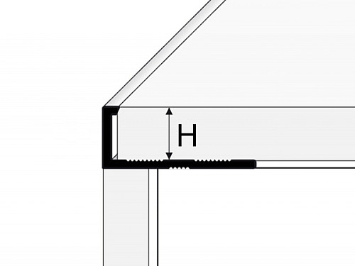 Obkladový ukončovací L profil pro krytiny do 15 mm