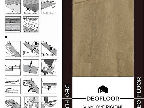 DEOFLOOR SPC CLICK RIGID Dub světle hnědý 8708