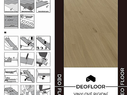 DEOFLOOR SPC CLICK RIGID Dub světlý 8692